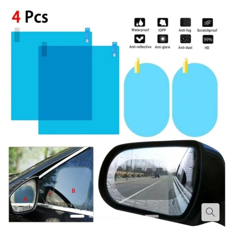 4 PCS Car Rearview Mirror Film Sticker